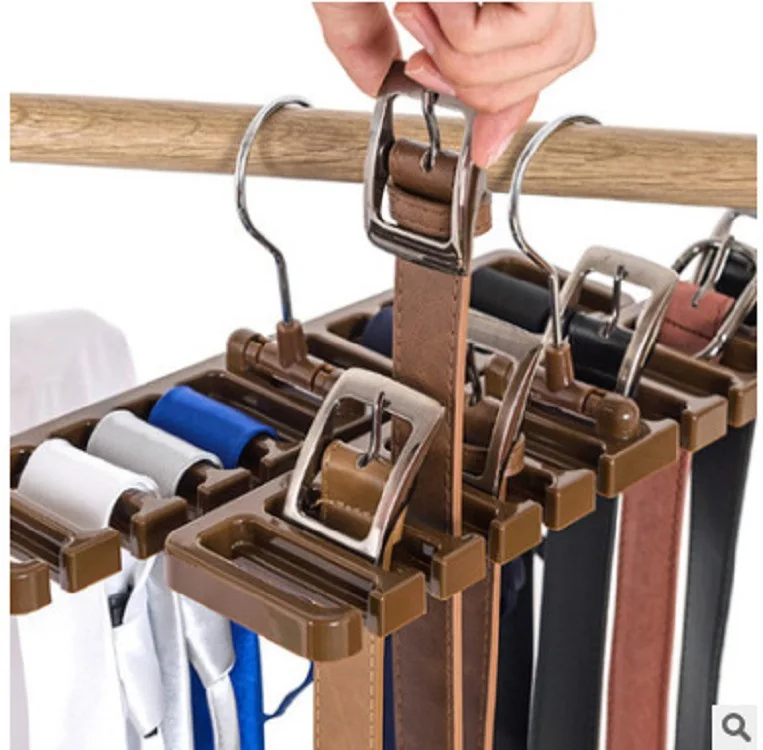 Krawatten-Gürtelaufhänger, Kleiderschrank-Organizer, 10 Kartenfächer, großes FassungsvermöGen, Gürtel-Aufbewahrungsregal, Schal-Krawatte, hängender Organizer, Schal-Haken
