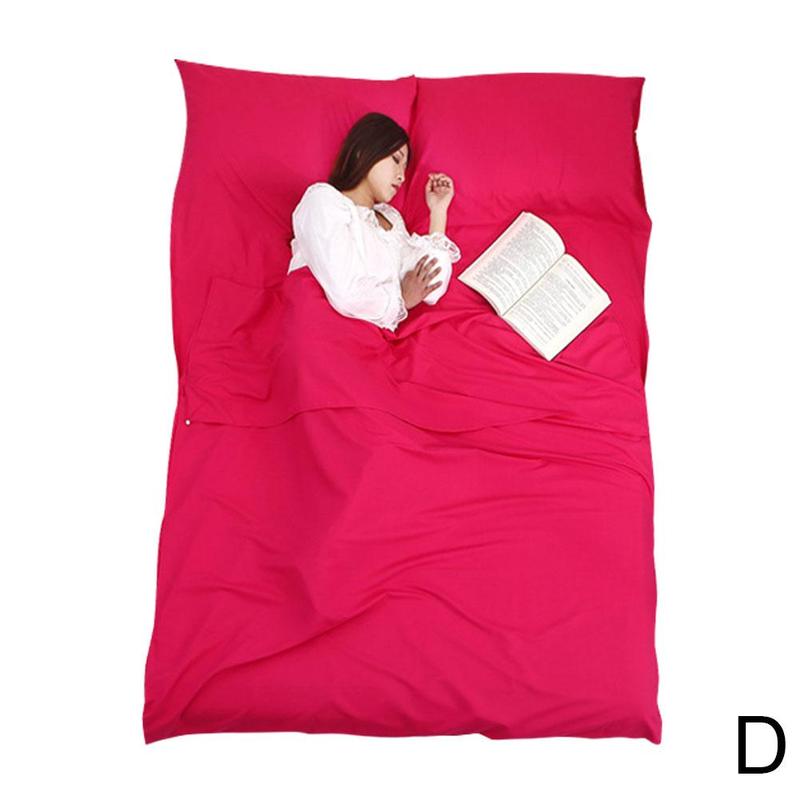 Ultra Light Sleeping Bag Double Stitches Portable Outdoor 75 Hotel * Sheet Travel Hiking Light Mattress 210cm Camping Q6F0: D