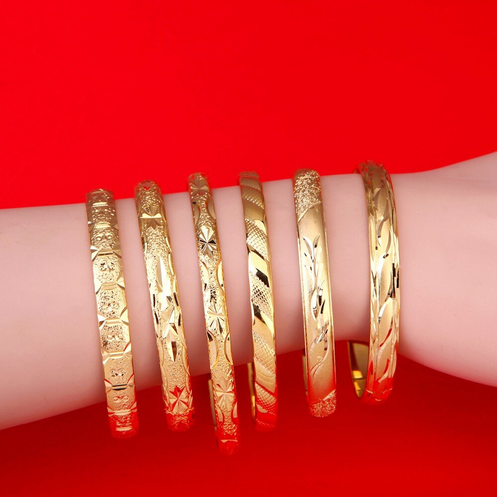 Etíope Dubai Jóias de Ouro Mulheres Pulseiras Pulseiras Bangles Para Etíope África Árabe Bangles Jóias