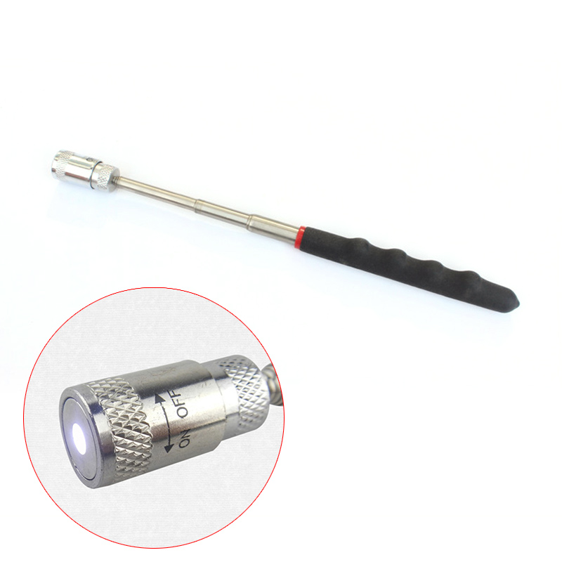 Mini neodymium imanes led pick up stick teleskopiske magnetiske værktøjer til plukning af møtrikbolte  gq999