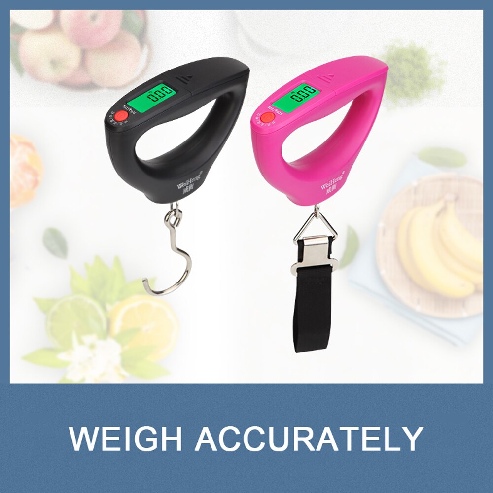 4 Type Electronic Portable Scale Digital Hand Held 50Kg 10g Mini High Accuracy LCD Digital Display Luggage Scale with Backlight