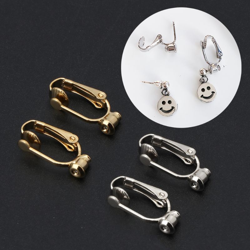 1 paar Clip Op Hoop Earring Converters Geen-pierced Turn Elke Stud In EEN Clip-On