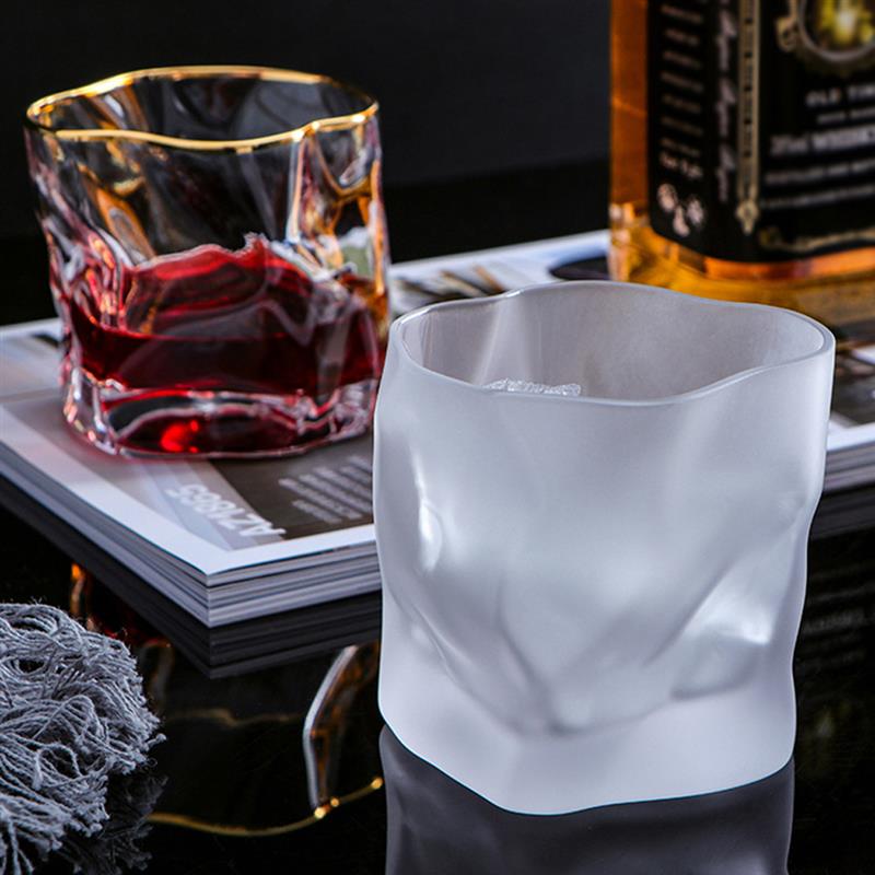 Krystall whiskyglass uregelmessig stilfritt vinglass drikkeglass kopp til whisky vin vodka bar klubb øl vinglass
