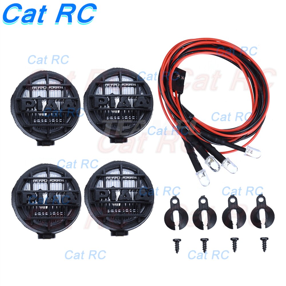 1set Led Spotlight paralume per tetto per auto cingolata 1/10 RC TRX4 Defender RC4WD D90 D110 Axial Scx10 90046 CC01 catRC: C