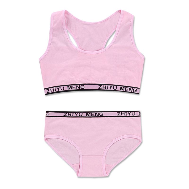 Training Bras Set for Girls Teenage Underwear Set Cotton Underwears for Girls Bra for Teens Children Bras Girl Underwear: Pink