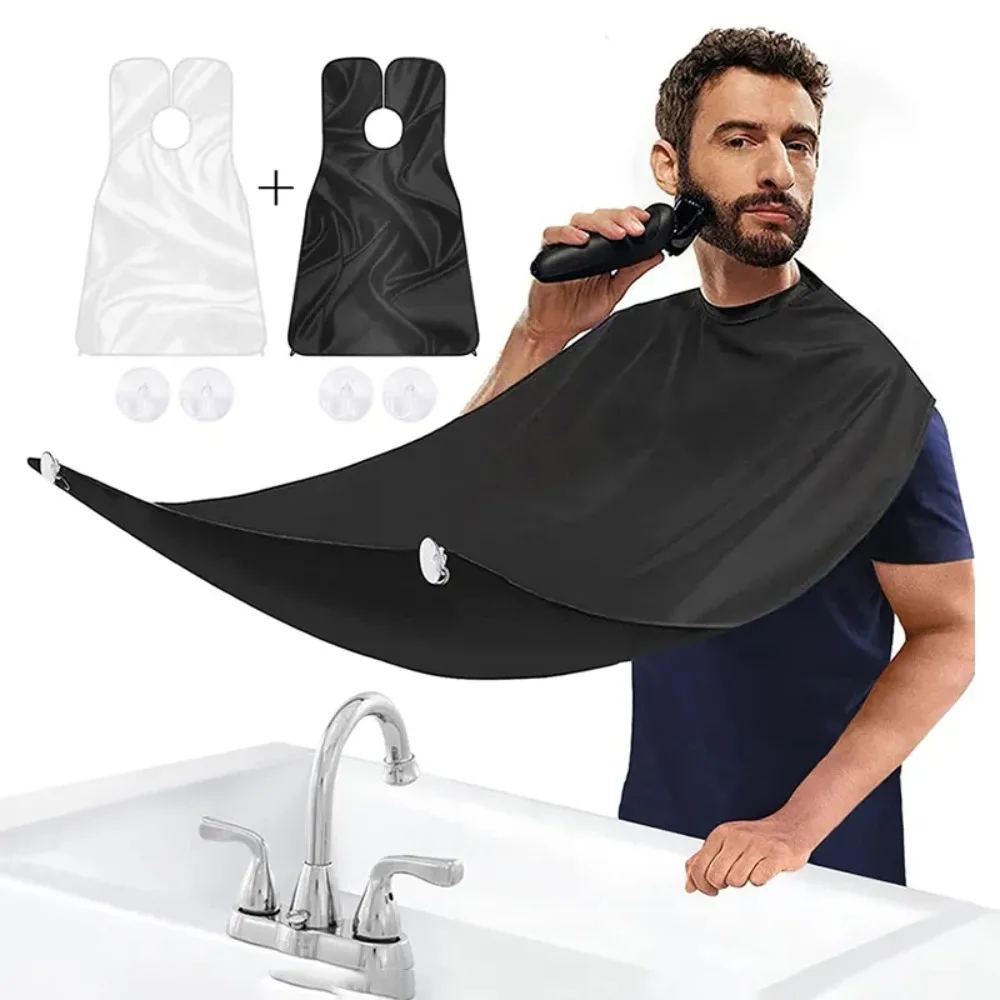 Mann Bad Schürze männlich Bart Schürze Rasiermesser Halter Haar Rasur Bart fänger wasserdicht Blumen tuch Bad Reinigung für Mann