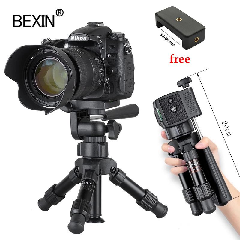 Kamerahållare ministativ stativ flexibelt fäste resestativ mobiltelefonställ för dslr-kameran pnone på bordet med 1/4: Ms02