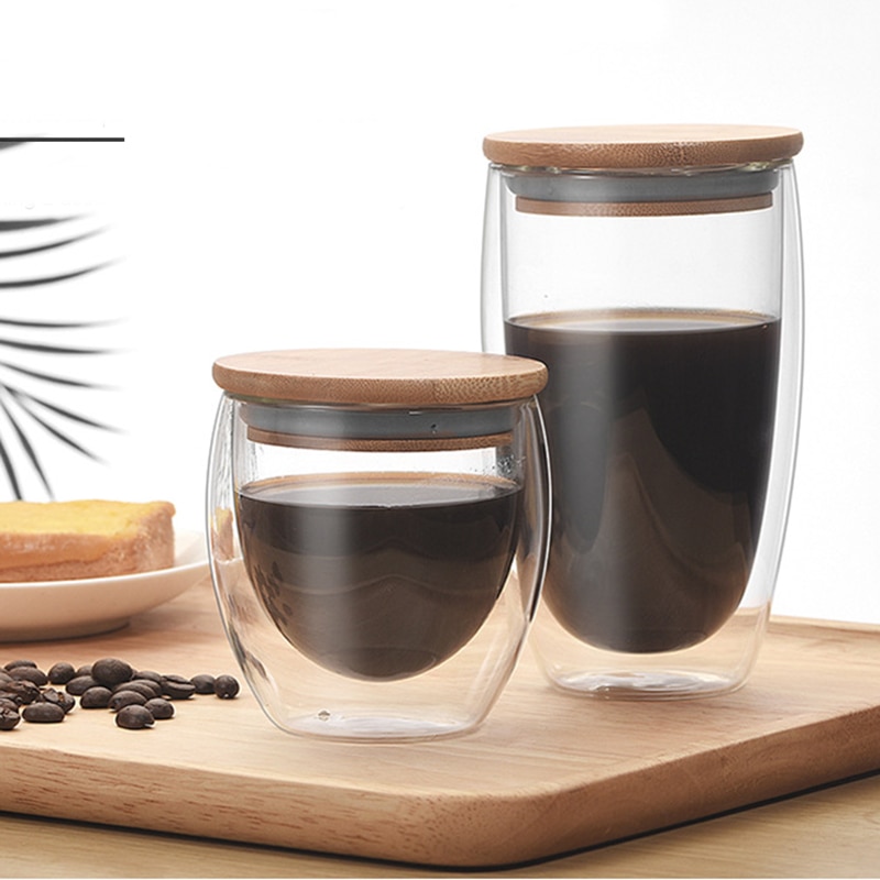 Taza térmica de doble capa resistente al calor, vaso en forma de huevo para beber café, Cocina, tazones, -V12