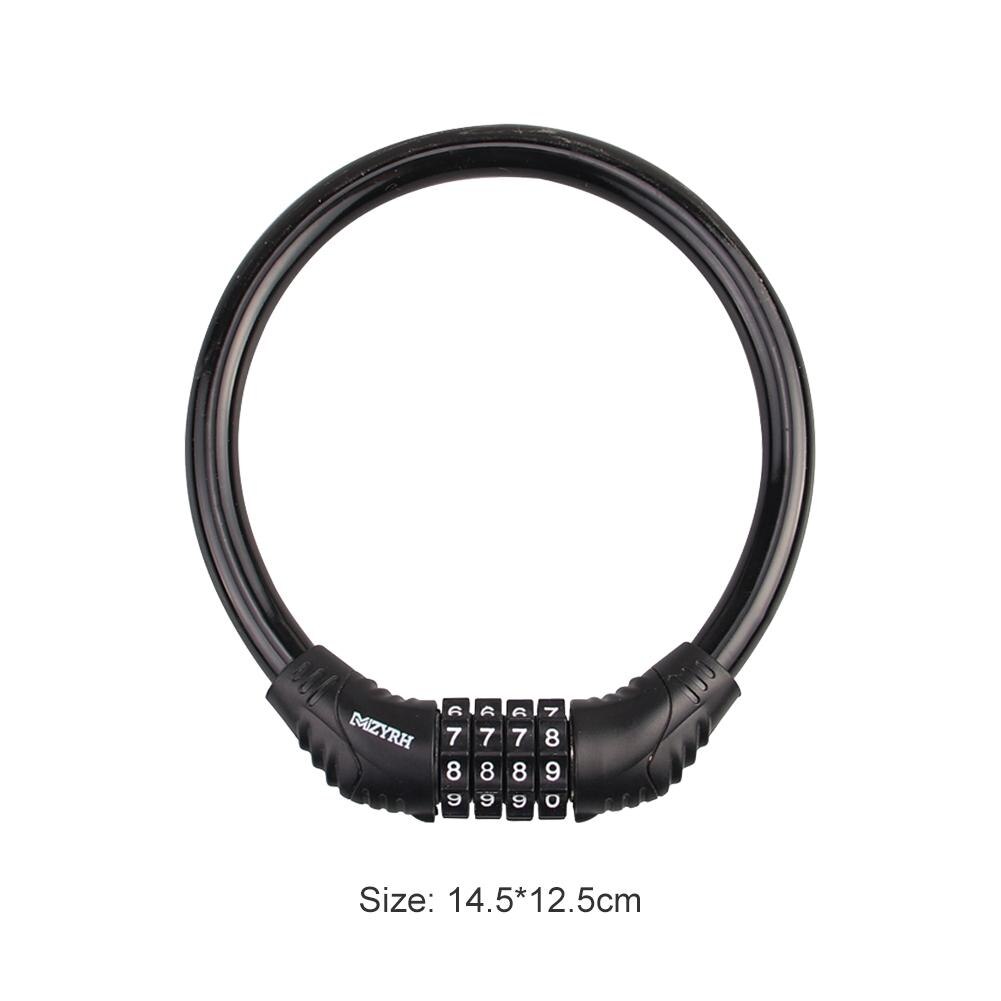 Candado de cadena de 4 dígitos para bicicleta, para patinete eléctrico Xiaomi M365, antirrobo, de aleación de acero, con código de Cable
