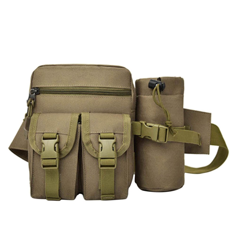 Men Wasit Bag Canvas Phone Pouch Casual Water Bottle Sling Bags for Outdoor Travel Cycling Climbing EDF88