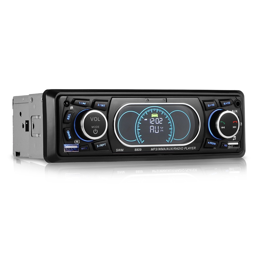 Autoradio 1 Din 12V Bluetooth Car Stereo Lcd-scherm Autoradio FM Aux Ingang Ontvanger USB MP3 60W X 4 High Power Output EQ