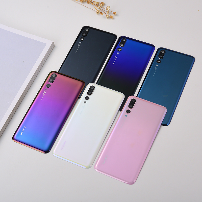 Huawei  p20 pro  p 20 bagcover batteri glas bagdør kabinet panel taske til clt -al01 eml -al00 & kamera linse telefon udskiftning