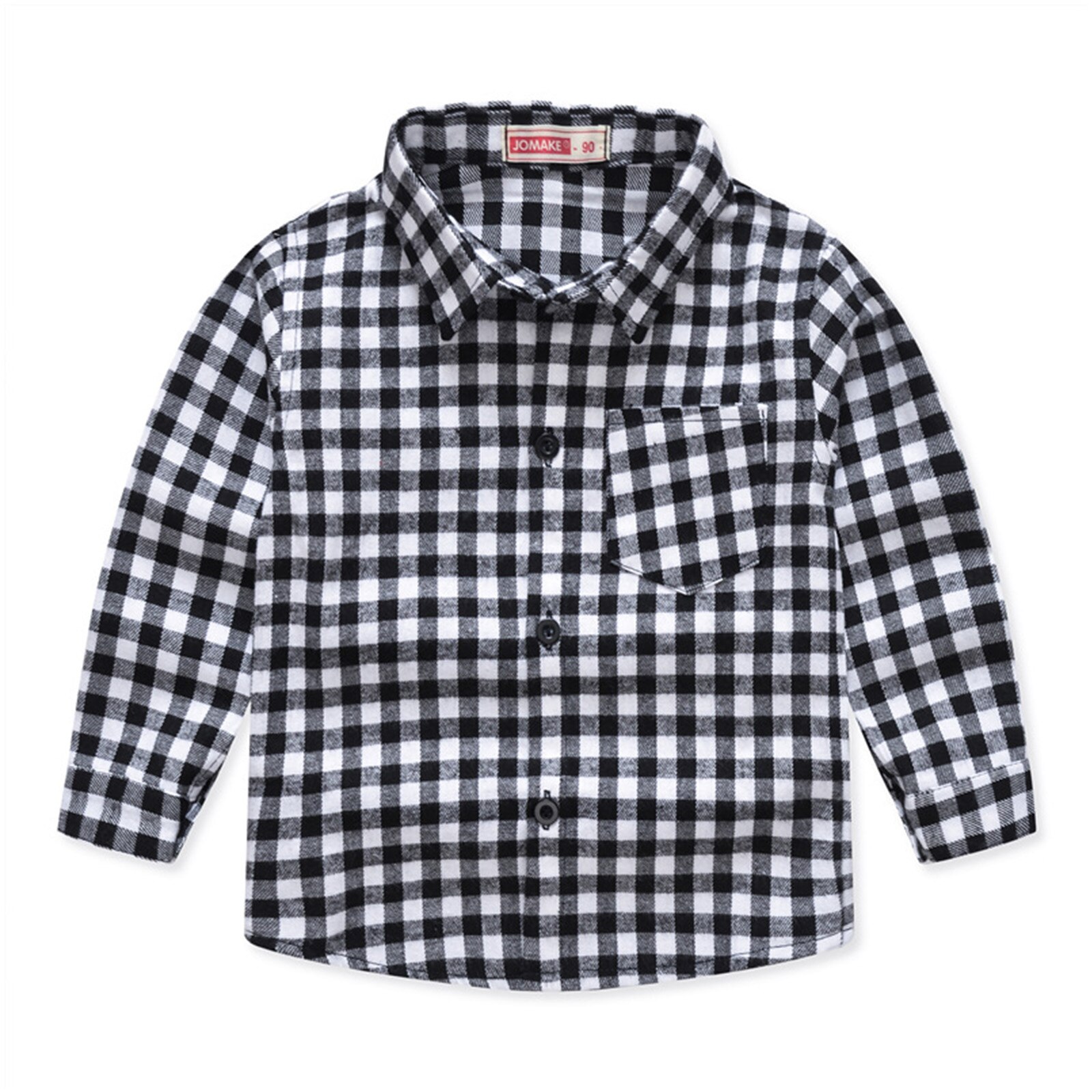 Camisas para niños y niñas, camisas a cuadros británicos, blusa escolar para niños, Tops rojos, ropa para niños de 1, 2, 3, 4, 5, 6, 7 y 8 años: White Black / 140