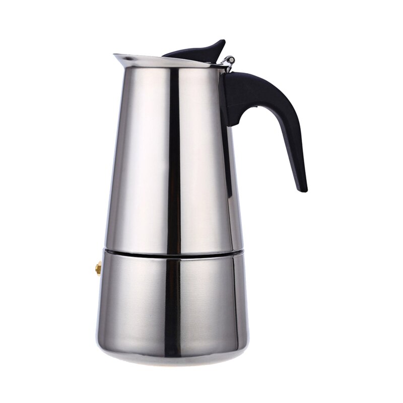 Steel Mocha Coffee Pot Mocha Coffee Maker Espresso &amp; Latte Cooker Coffee Maker Percolator Drink Tool Cafetiere Latte Cooker: 300ML