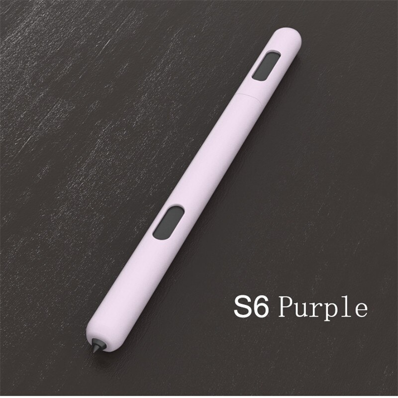 For Samsung S Pen Silicone Pencil Case: Purple S6 Pen