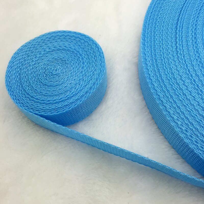 Correa de cinta de nailon para manualidades, 2 yardas/lote, 25mm, para mochila, bolsas de flejado, accesorios para perros: SkyBlue