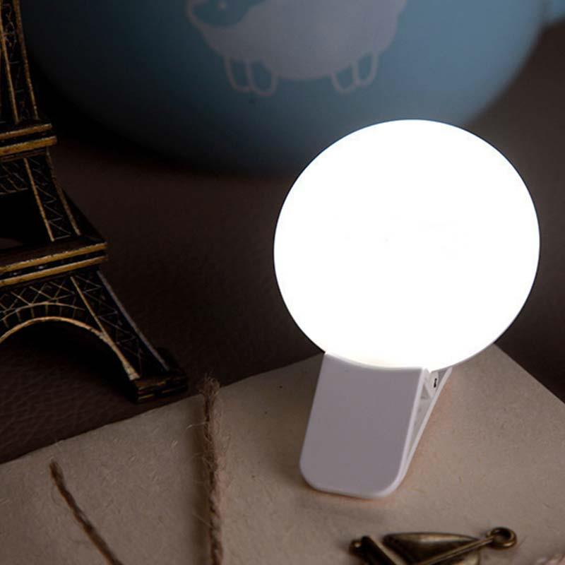 Cámara portátil anillo LED llenar luz Flash para teléfono con puerto de carga USB puede ser cargado con Banco de la energía del ordenador, etc.