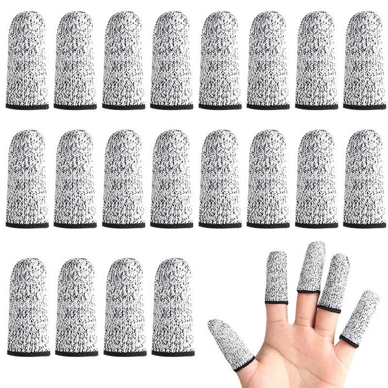 Protectores de manga de dedo resistentes al corte de piezas, cubiertas de dedos reutilizables, protección de dedos, suministros de costura, 10 Uds.