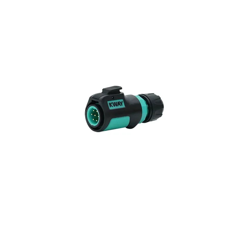 KWAY K12 Male Plug Female Socket IP68 Bulkhead M12 2 3 4 5 6 7 8 Pin Waterproof Electrical Connector Energy Scooter Charger: green