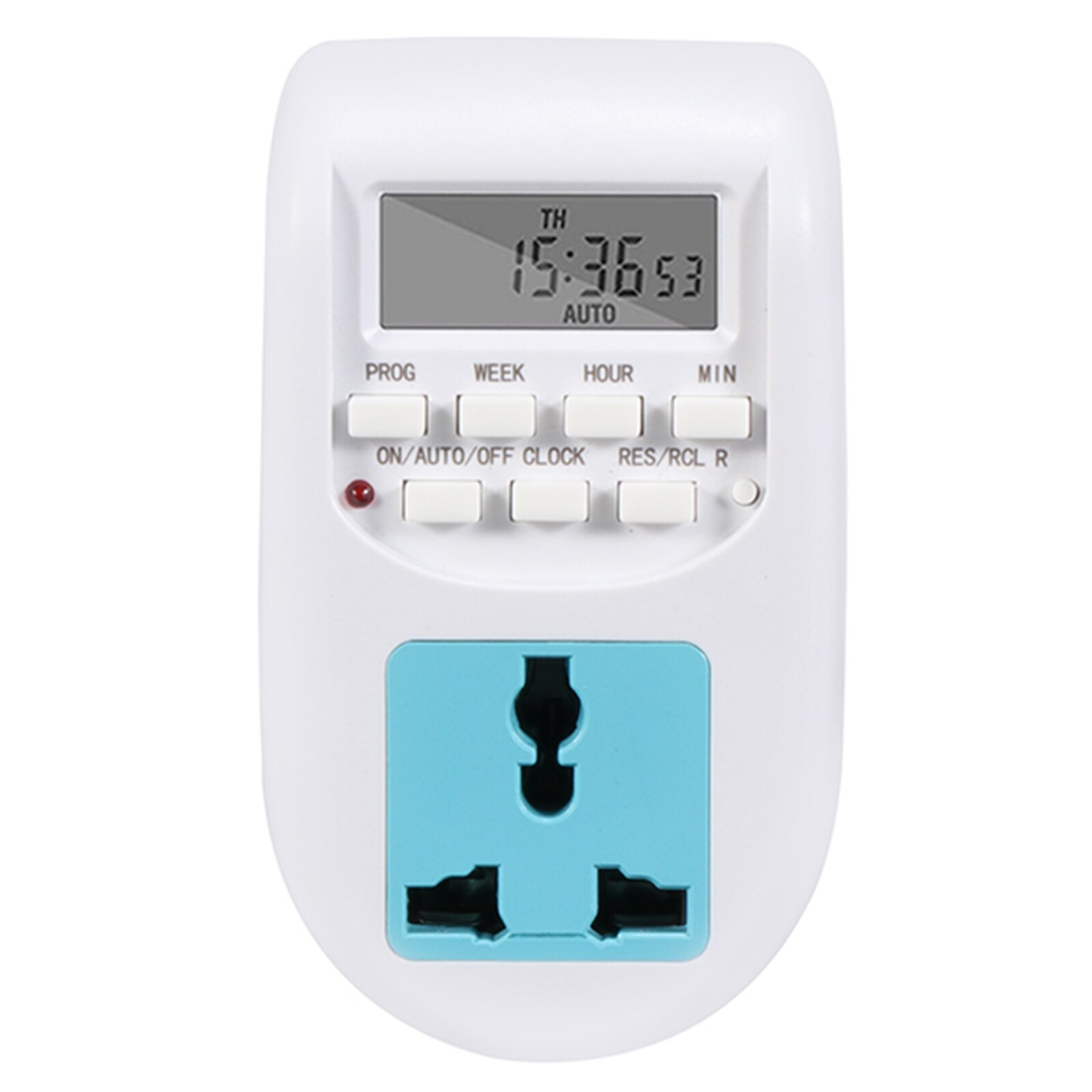 Plug Timer Socket Universal Hole ABS Electronic Digital Simplify Metal Plastic Shell White Home 220-240V Timing Switch Adapter