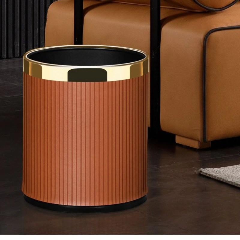 nordisch Goldene Mülleimer Hause Küche Badezimmer Wohnzimmer Wc Mülleimer Luxuriöse Geruch Beweis Abfall Eimer Hotel Reinigung Werkzeuge: Fuchsie