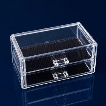 Cajón de almacenamiento de acrílico transparente, organizador de maquillaje, mesa, joyería, caja de almacenamiento de cosméticos, artículos diversos para el hogar, soportes para Pintalabios: Borgoña