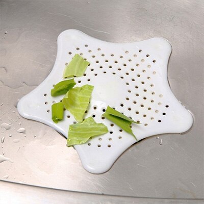 Silicagel keuken zeester afvoer gootsteen zeef filter anti-verstopping badkamer riool haar reinigingsgereedschap accessoires  k1086 e: Wit