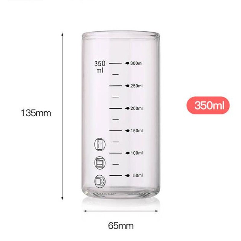 Coffee Tea Milk Glass Cup Scale Japanese style Heat-resistant Animals Cartoon Glass Cups for Cold Drinks Tea Cup Lid straws: Scale