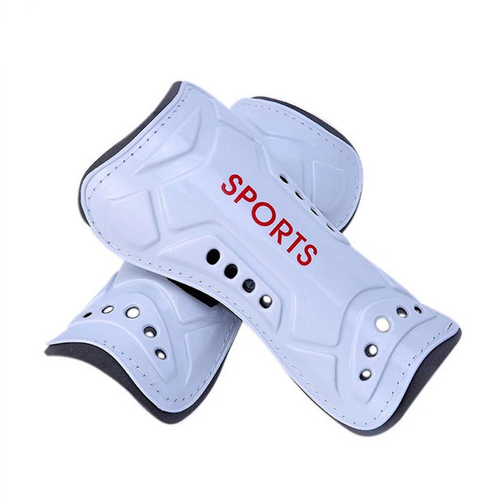 1 paar Schienbein Wachen Pad FußBall FußBall Schienbein Wachen Pads Shinguard Schutz Knöchel Jungen Jugend 5 Farbe: Weiß