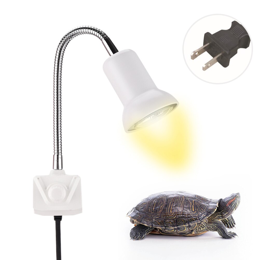 Reptile Lamp 25W Pet Heat Lamp Bulb With Lamp Clip Turtle Basking UV Light Bulbs Amphibians Lizards Temperature Controller