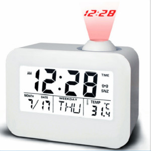 LCD Projection clock Electronic Desk Table Bedside Clock Talking Projector Watch digital Alarm Clock With Time Projection: Default Title