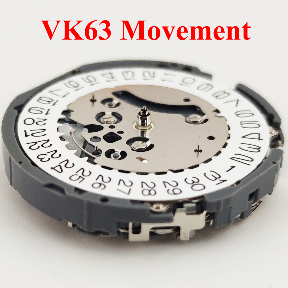 VK63 montre à Quartz mouvement Date 3 heures chronographe pour mouvement VK63 montres outil de réparation