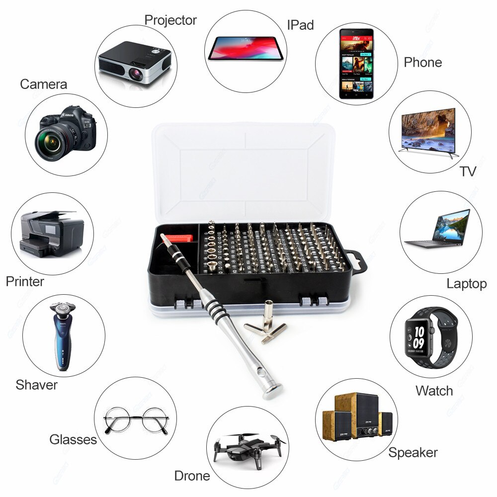 Professionele Mobiele Telefoon Reparatie Tools Set Met 98 Pcs Bits Precisie Schroevendraaier Set Voor Iphone Ipad Macbook Laptop Tablet Reparatie