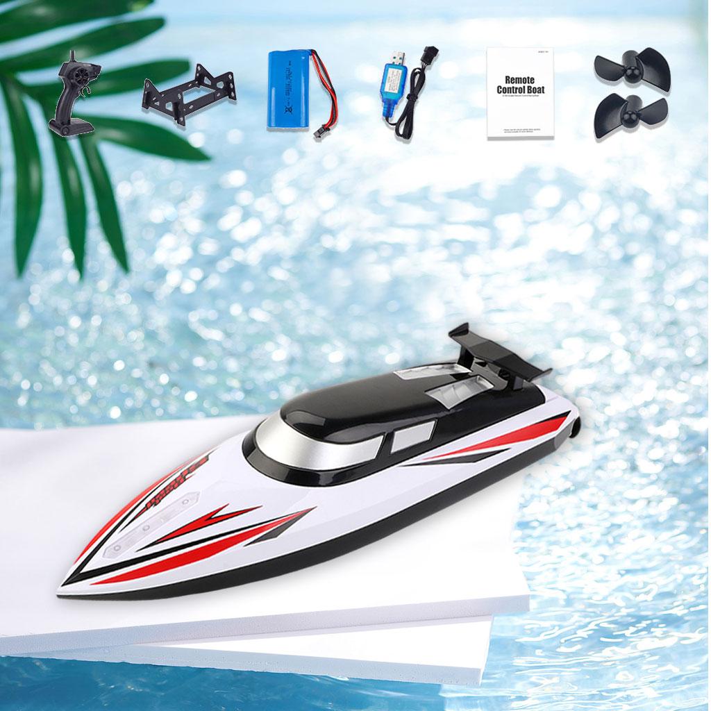 Electric RC Speedboat with Navigation Light 20MPH High Speed Radio Boat Toy