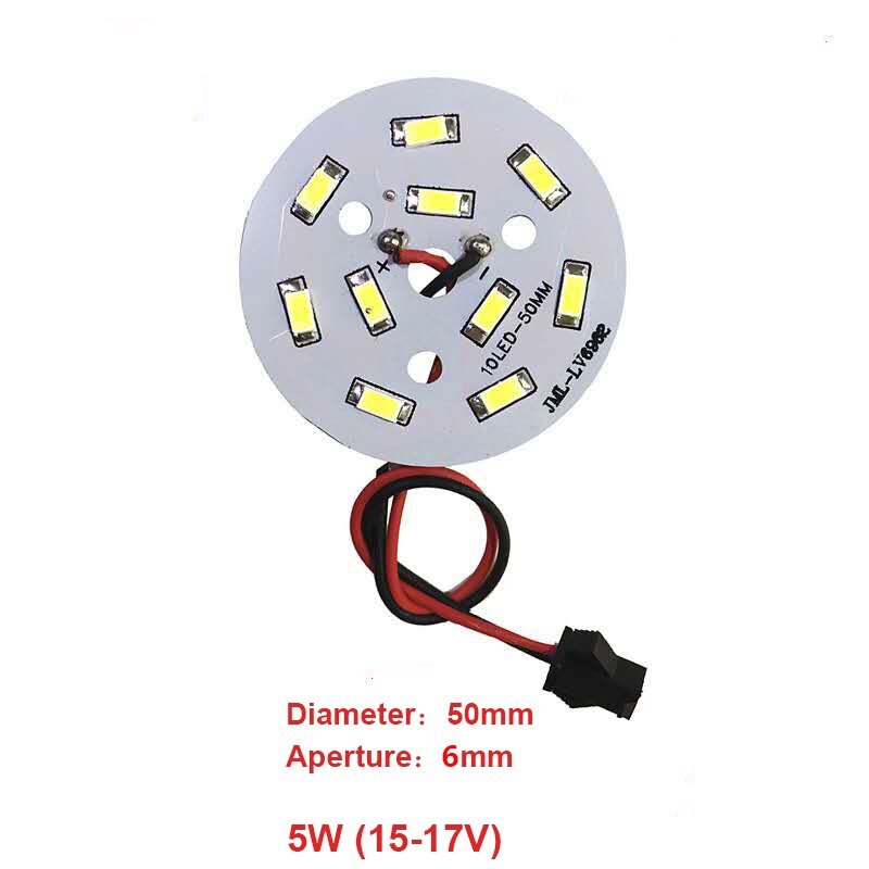 Ampoule de panneau lumineux de perle de lampe LED 5730SMD, source de lumière de transformation ronde, haute luminosité, mèche de tuile modifiée convaincue, 3-18W, 32-100mm: Gris foncé / 1W