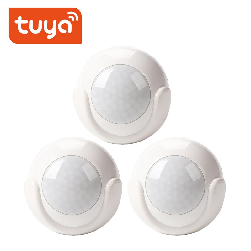 Tuya Mini WIFI PIR Motion Sensor built-in battery Hole-free installation Human Body Sensor Body Wireless Infrared Detector Tuya: 3PCS