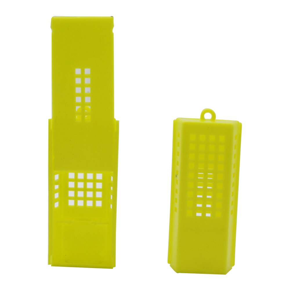 Jaulas de transporte para apicultura, sistema de cría de abejas alargadas, color amarillo, jaula de abejas reina, herramientas de 50 Uds.