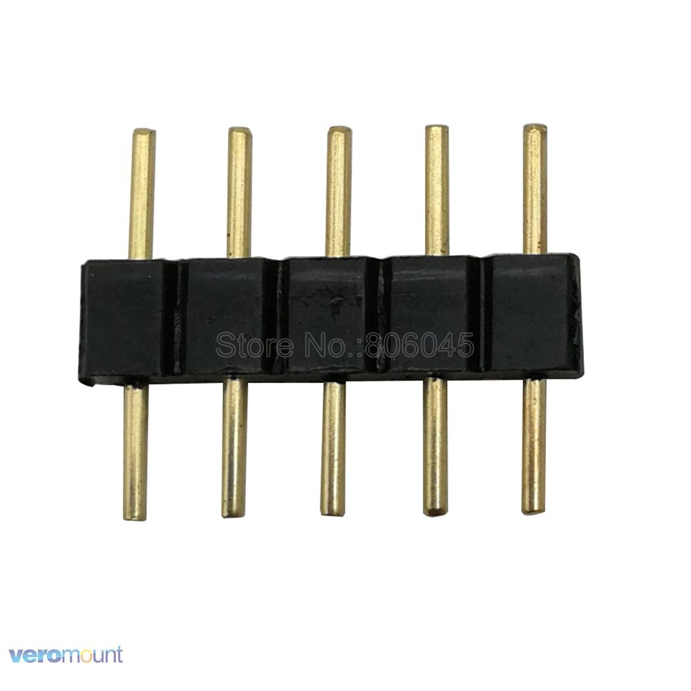 10Pcs 5Pin 5-Pin Rgbw Connector Adapter Pin Naald Mannelijke Vrouwelijke Plug Voor 5050 Rgbw Led Strip Licht led Accessoires