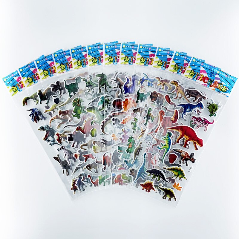 12 hojas/juego de pegatinas de dibujos animados 3D con de peces marinos para niños, pegatinas para álbum de recortes de PVC con burbujas para niños y niñas, bonito: Naranja
