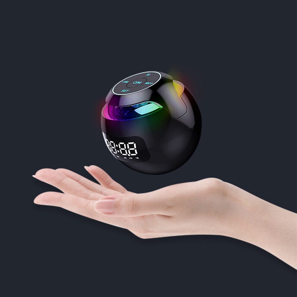 Wekker Bluetooth Luidspreker Sound Box Led Display Wifi Fm Radio Nachtkastje Wekker Moderne Draagbare Kolom Mechanische Thuis Set