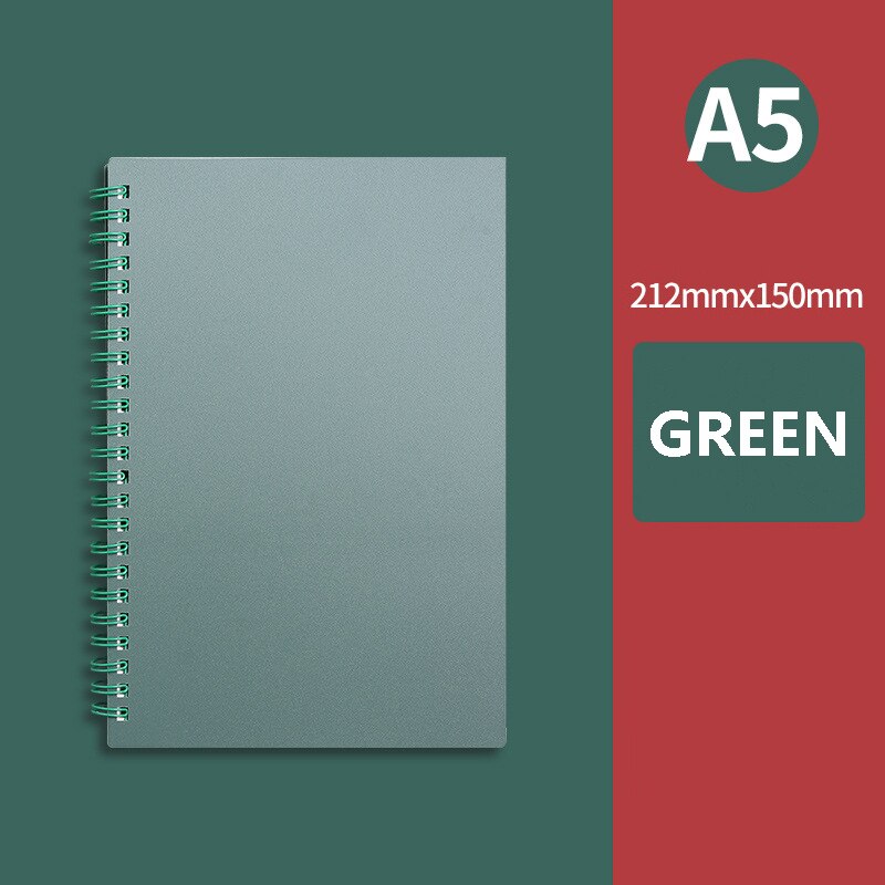 Morandi Coil Spiral A5 Diary Notebook Grid Paper Daily Weekly Planner Agenda Organizer Notepad School Office Supplies Stationery: 08-Lined