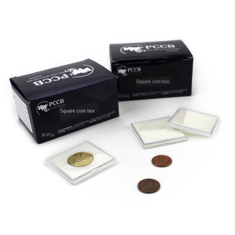 Pccb Kleine Vierkante Doos (Coin Box/Coin Box/Herdenkingsmunt Doos/Collectie Doos/Kleine Vierkante doos)