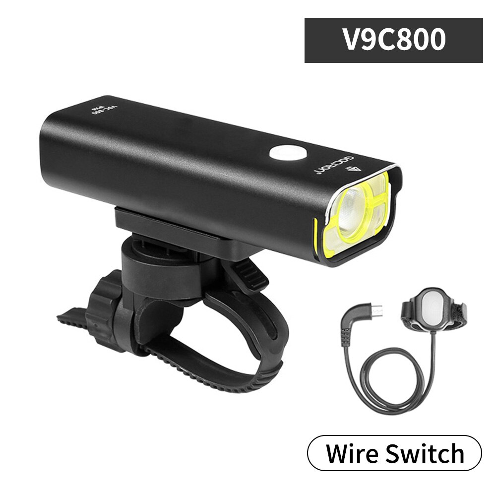 Gaciron cykel strålkastare ficklampa cykel fram lampa ljus ficklampa 400 600 800 lumen led usb uppladdningsbar: V9 c 800 pro