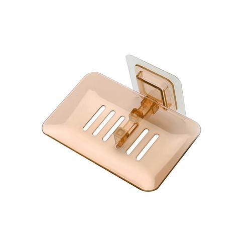 Badkamer Douche Zeepkist Schotel Lade Plaat Organisator Wandmontage Opbergrek: Tawny