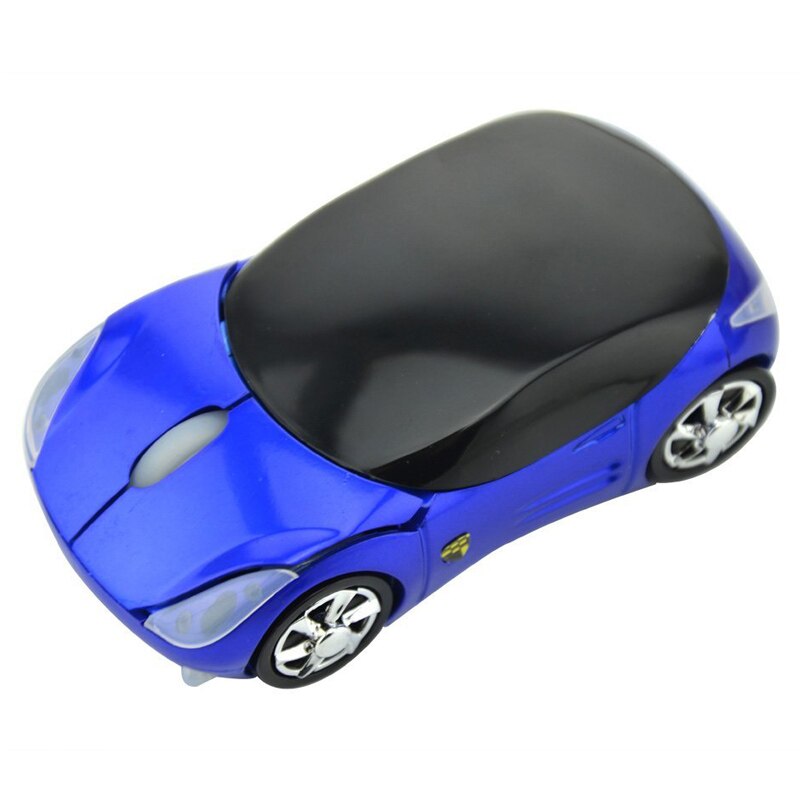 XQ – souris optique sans fil 2.4Ghz pour ordinateur Portable, accessoire de jeu, de luxe, en forme de voiture, pour PC et Portable: blue