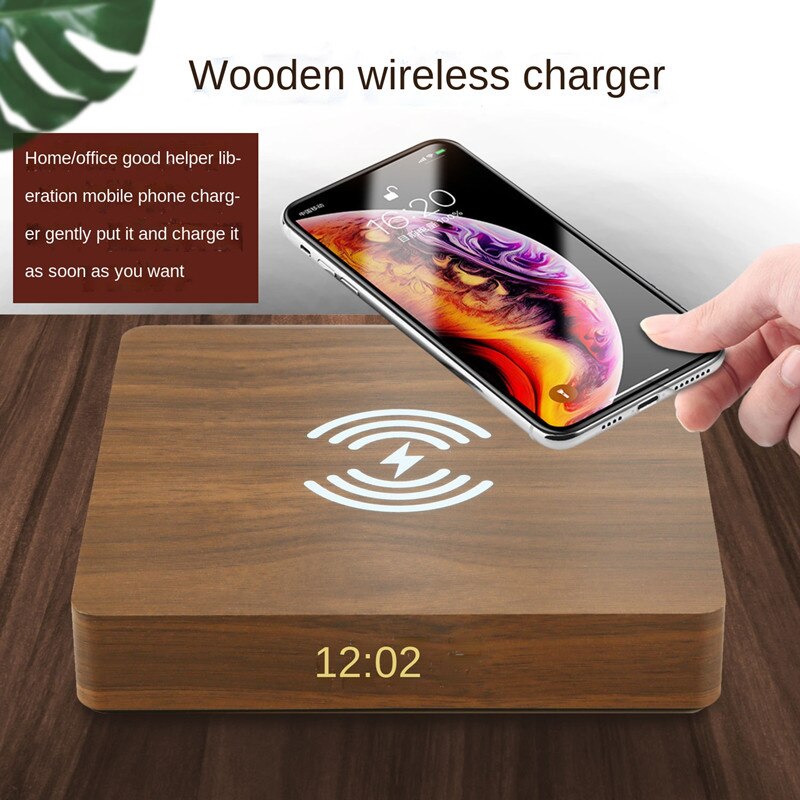 W50 wooden desktop mobile phone wireless charger