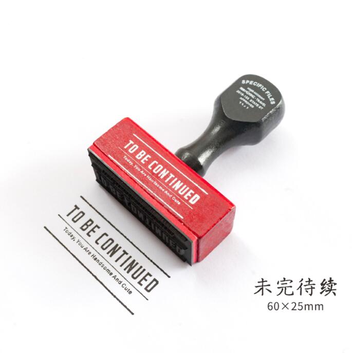 Sello clásico de madera con mango, sello de serie DIY de goma de madera, sellos para álbum de recortes, papelería, álbum de recortes, sello estándar: F