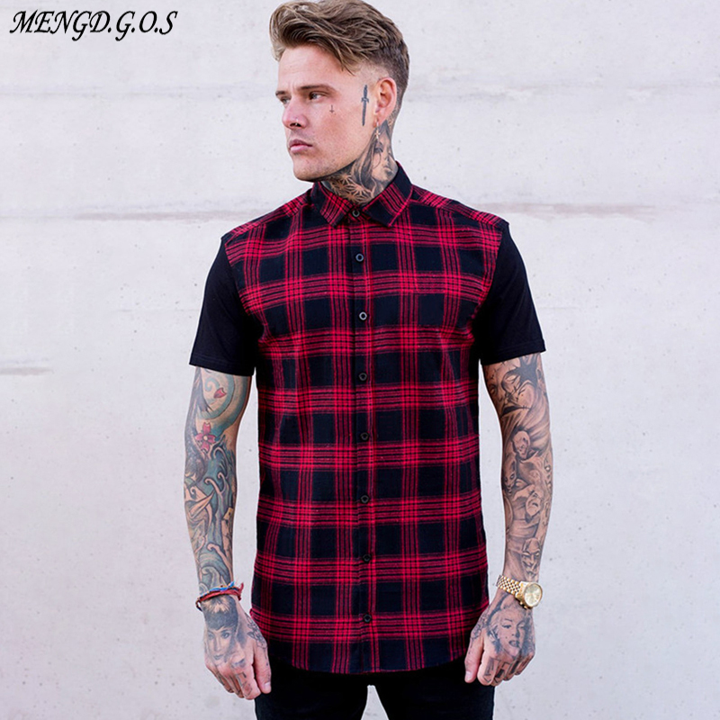 Afslappet streetwear mænds casual kortærmet ensfarvet skjorte slank mænds social shirt brand herretøj