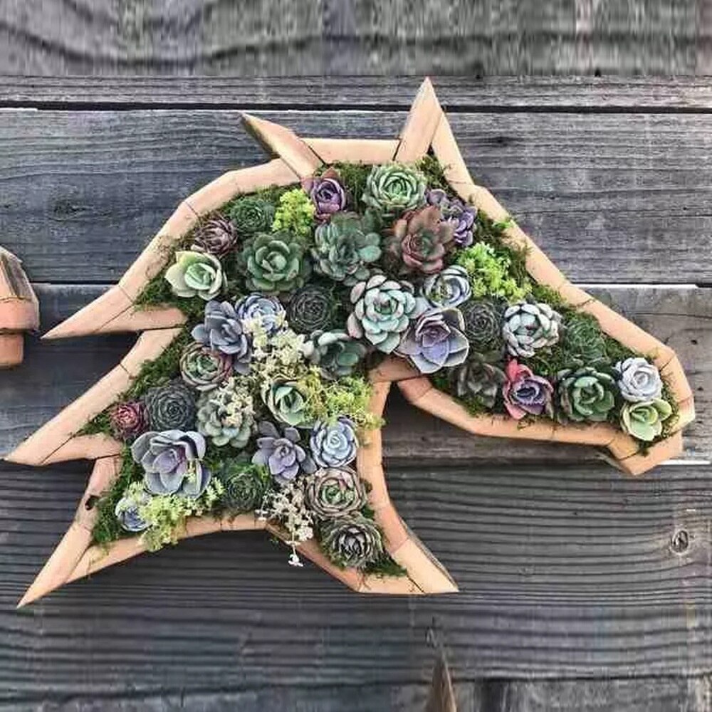 Pot de fleurs en bois pour animaux, plantation de plantes de jardin, Micro Pot de paysage, décoration ,