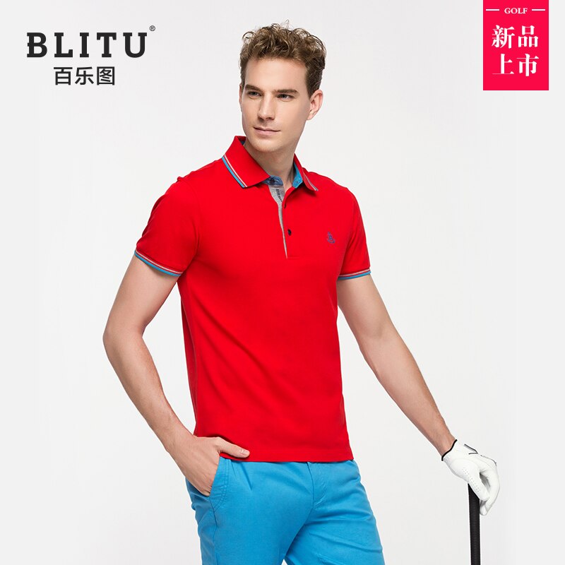 Blitu golfskjorte til mænd kortærmet t-shirt sommersports poloshirt til mænd 골프웨어